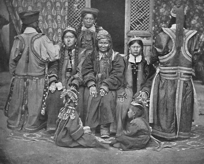 Framed Print : A group of Mongols, 1902 Framed Print : A group of Mongols, 1902