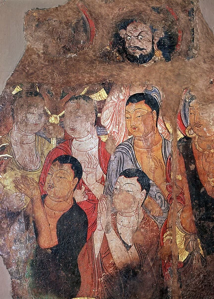 Group of monks and Bodhisattvas, 9th-10th century