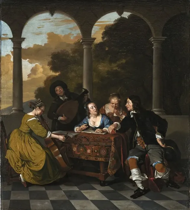 Framed Print : Group of Musicians, 1650. Creator: Jacob van Loo Framed Print : Group of Musicians, 1650. Creator: Jacob van Loo