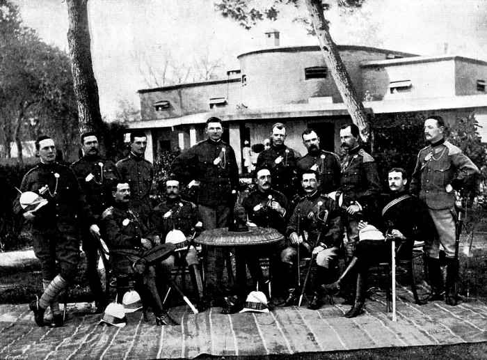 Framed Print : Group of officers of the Queen's Own Corps of Guides engaged in the Chitral Expedition, 1895 Framed Print : Group of officers of the Queen's Own Corps of Guides engaged in the Chitral Expedition, 1895