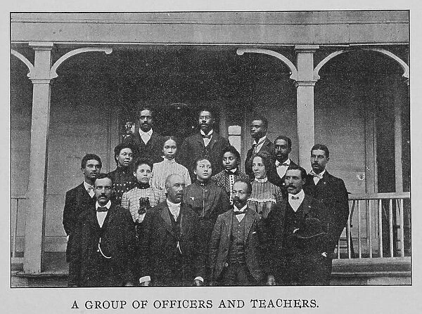 A group of officers and teachers, 1903. Creator: Unknown