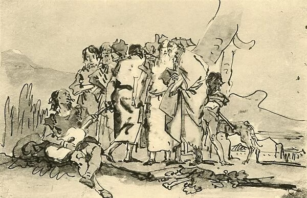 Group of Old and Young Men, mid-late 18th century, (1928). Artist: Giovanni Domenico Tiepolo
