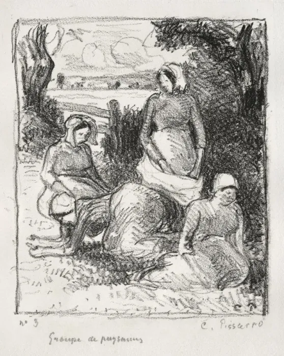 Framed Print : Group of Peasants, c. 1896. Creator: Camille Pissarro (French, 1830-1903) Framed Print : Group of Peasants, c. 1896. Creator: Camille Pissarro (French, 1830-1903)