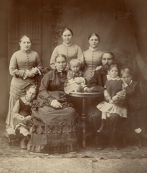 Group photo of Yakov Mamontov's family, 1883. Creator: Unknown