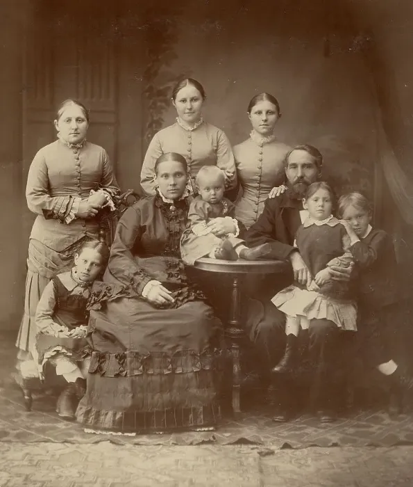 Framed Print : Group photo of Yakov Mamontov's family, 1883. Creator: Unknown Framed Print : Group photo of Yakov Mamontov's family, 1883. Creator: Unknown