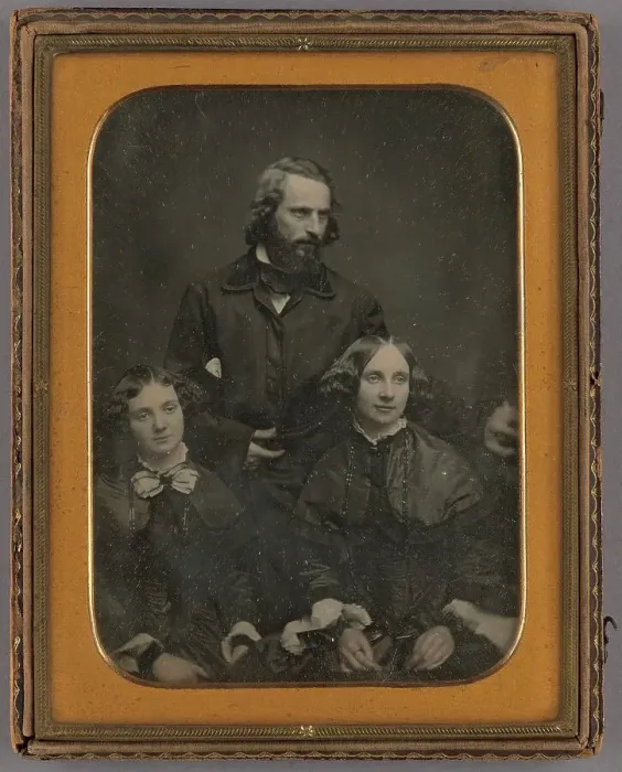 Framed Print : Group Portrait, about 1855. Creator: Unknown Framed Print : Group Portrait, about 1855. Creator: Unknown