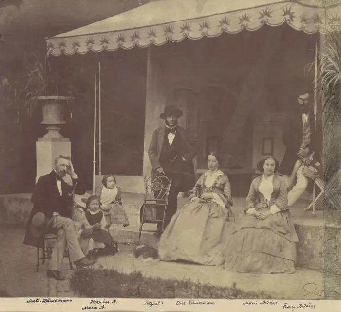 Framed Print : [Group Portrait of the Antoine and Housermann Families], 1850s-60s. Creator: Franz Antoine