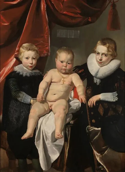 Framed Print : Group Portrait of Three Brothers, c.1627-c.1632. Creator: Thomas de Keyser