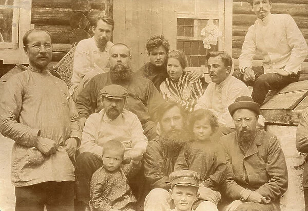 A Group Portrait of Convicts with Children, 1906-1911. Creator: Isaiah Aronovich Shinkman