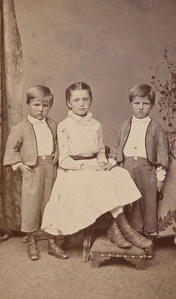 Group Portrait of Herman Henry Diebitsch Children - Emil, Josephine (Josie), and Henry