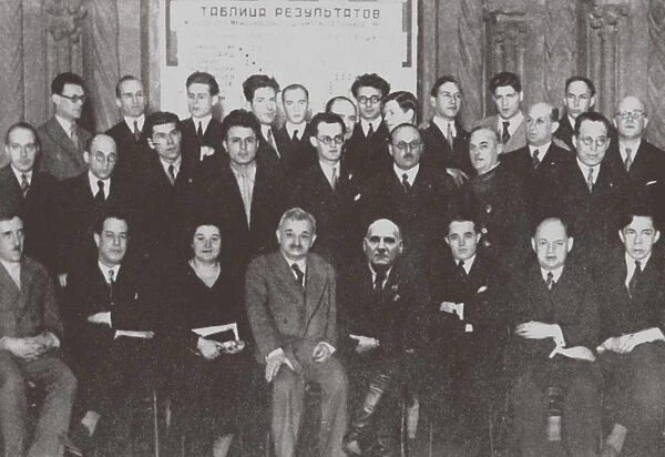 Group Portrait of the Participants of the Second International Chess Tournament, Moscow 1935, 1935. Artist: Anonymous
