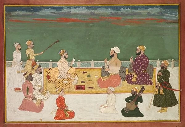 Group Portrait of Rajas Surrounded by the Courtly Retinue, c. 1700-20. Creator: Unknown