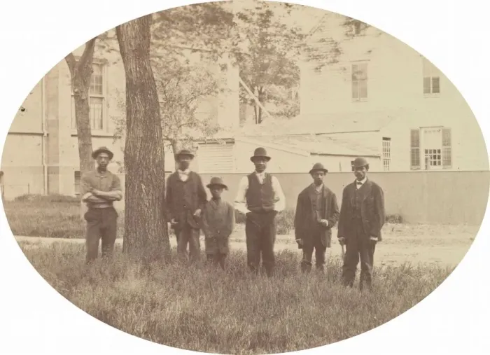 Framed Print : Group Portrait [verso], c. 1862-1864. Creator: George K Warren