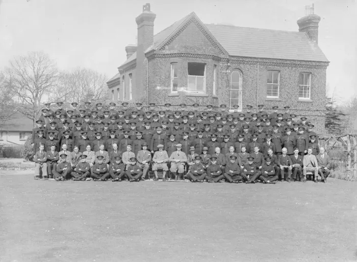 Framed Print : Group portrait of wardens, c1935. Creator: Kirk & Sons of Cowes