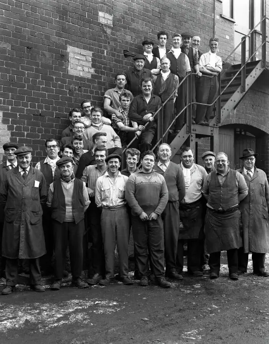 Framed Print : Group portrait of workers, Edgar Allens steel foundry, Sheffield, South Yorkshire, 1963 Framed Print : Group portrait of workers, Edgar Allens steel foundry, Sheffield, South Yorkshire, 1963