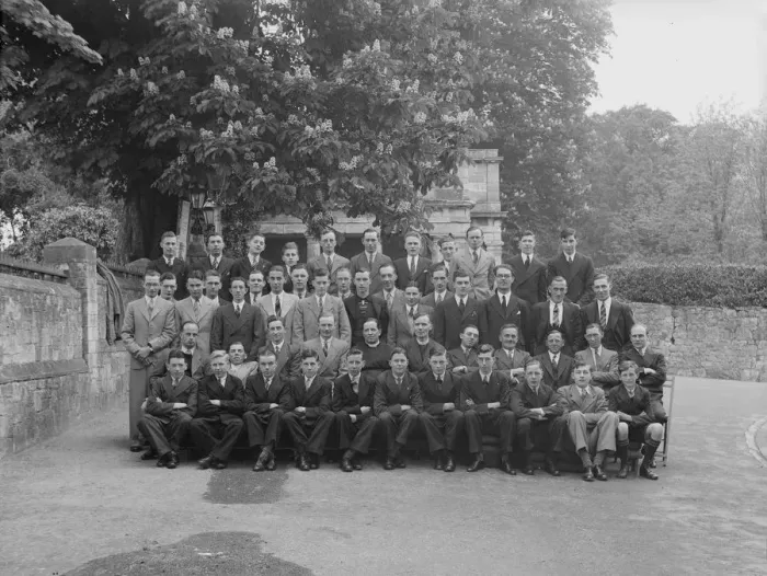 Framed Print : Group portrait of young men, c1935. Creator: Kirk & Sons of Cowes Framed Print : Group portrait of young men, c1935. Creator: Kirk & Sons of Cowes