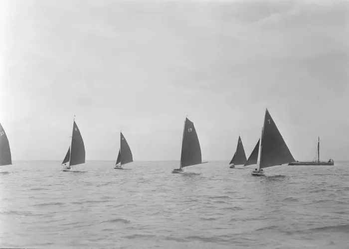 Framed Print : Group of racing Redwing keelboats, 1922. Creator: Kirk & Sons of Cowes Framed Print : Group of racing Redwing keelboats, 1922. Creator: Kirk & Sons of Cowes