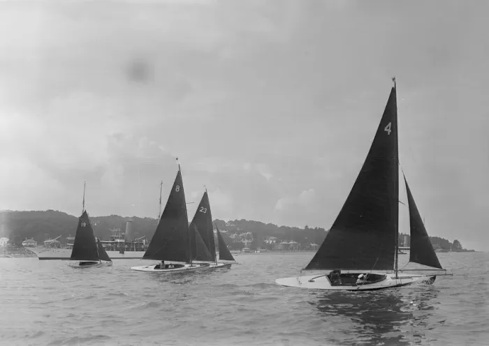 Framed Print : Group of racing Redwing keelboats, 1922. Creator: Kirk & Sons of Cowes Framed Print : Group of racing Redwing keelboats, 1922. Creator: Kirk & Sons of Cowes
