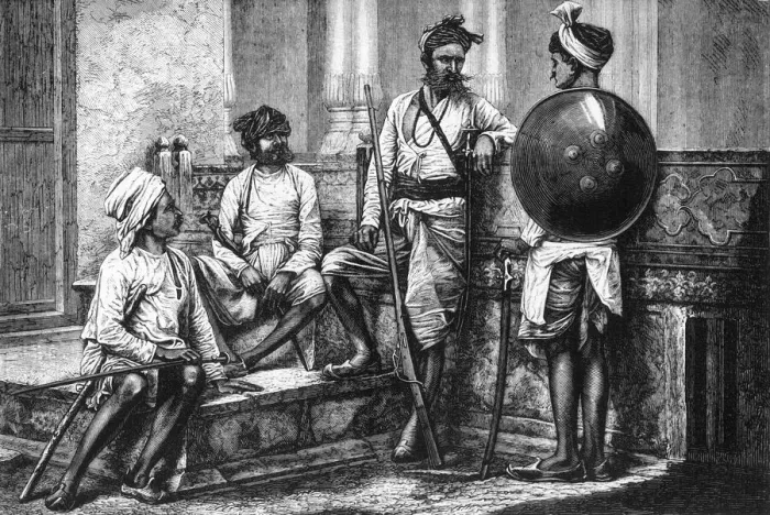 Framed Print : Group of Rajpoots, c1891. Creator: James Grant Framed Print : Group of Rajpoots, c1891. Creator: James Grant