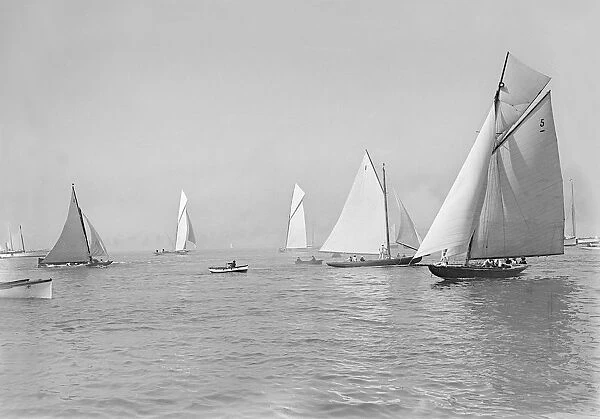 Group of rater yachts, date unknown. Creator: Kirk & Sons of Cowes