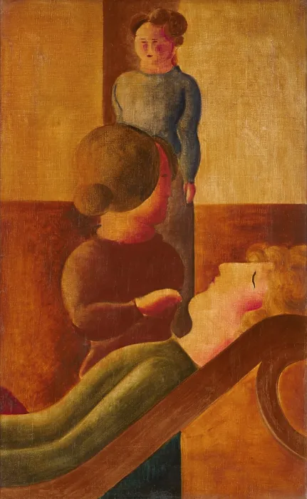 Framed Print : Group with Resting Figure, 1928. Creator: Schlemmer, Oskar (1888-1943) Framed Print : Group with Resting Figure, 1928. Creator: Schlemmer, Oskar (1888-1943)