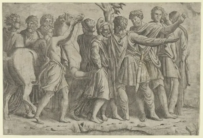 Framed Print : Group of Roman Figures, ca. 1542-45. Creator: Master IQV Framed Print : Group of Roman Figures, ca. 1542-45. Creator: Master IQV