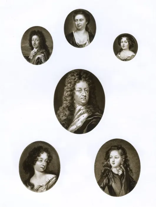 Framed Print : Group of royal portraits, late 17th - early 18th century (1906) Framed Print : Group of royal portraits, late 17th - early 18th century (1906)