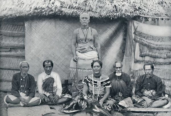 A group of Samoans, including the well-known rebel Mata afa Iosefo (the standing figure), 1902. Artist: Thomas Andrew