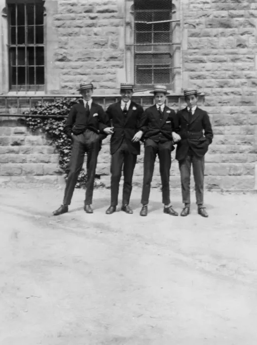 Framed Print : A group of schoolboys or students, c1900s-c1930s(?) Framed Print : A group of schoolboys or students, c1900s-c1930s(?)