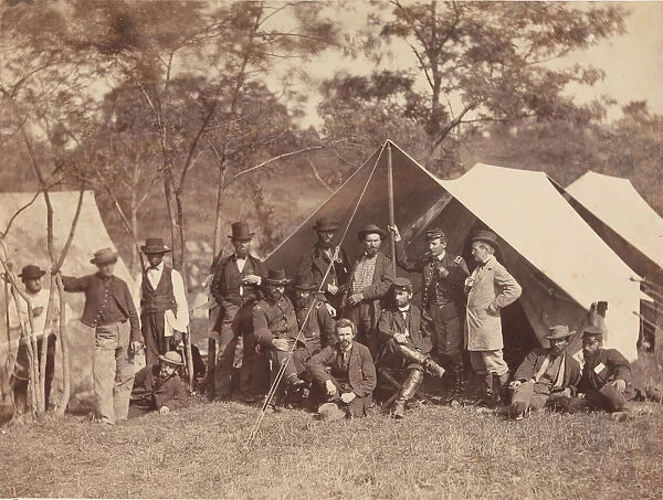 Group at Secret Service Department, Headquarters, Army of the Potomac, Antietam