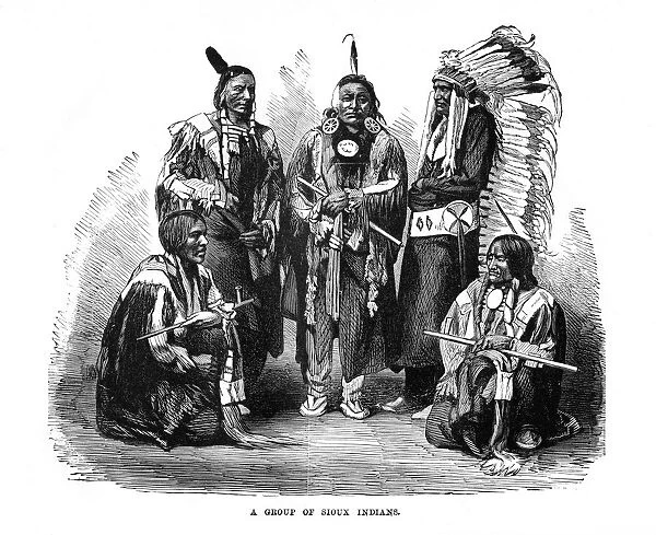 A Group of Sioux Indians, 1872