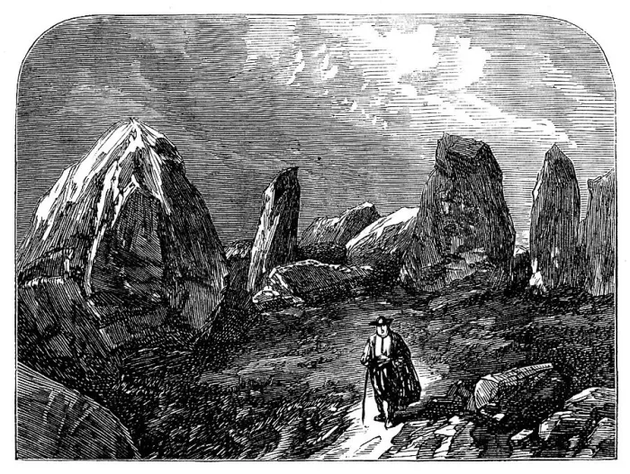 Framed Print : Group of stones at Kermario, 1871. Creator: Unknown Framed Print : Group of stones at Kermario, 1871. Creator: Unknown