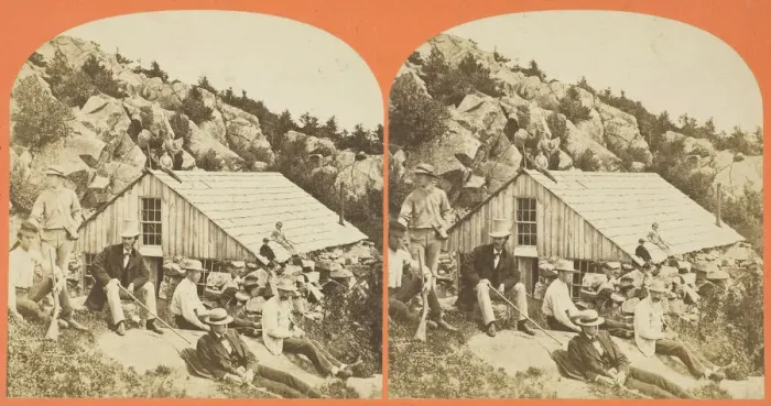 Framed Print : Group on Summit of the Mountain, 1869 / 1901. Creator: Anthony & Company Framed Print : Group on Summit of the Mountain, 1869 / 1901. Creator: Anthony & Company
