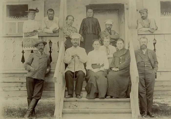 Framed Print : A group of teachers (Yenisei Society) in a sanatorium on Lake Shira, 1903. Creator: Unknown Framed Print : A group of teachers (Yenisei Society) in a sanatorium on Lake Shira, 1903. Creator: Unknown