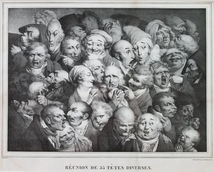 Framed Print : Group of Thirty-Five Heads, 1825. Artist: Boilly, Louis-Leopold (1761-1845) Framed Print : Group of Thirty-Five Heads, 1825. Artist: Boilly, Louis-Leopold (1761-1845)