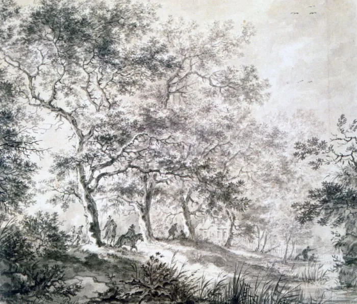 Framed Print : A Group of Trees at the Edge of Water, 1643. Artist: Jan Dirksz Both Framed Print : A Group of Trees at the Edge of Water, 1643. Artist: Jan Dirksz Both