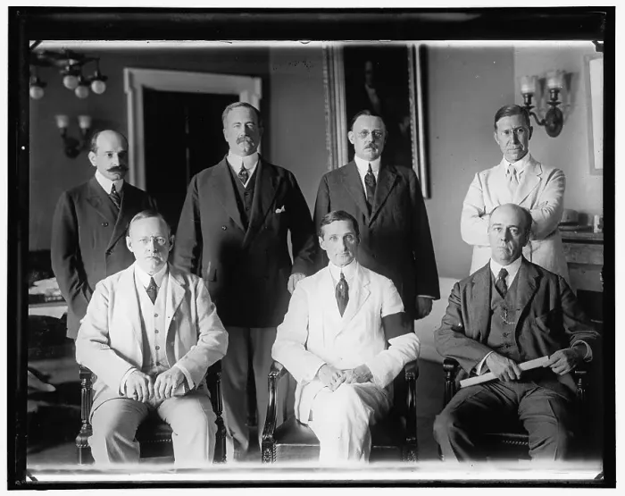 Framed Print : Group: William Gibbs McAdoo, center front, between 1910 and 1920. Creator: Harris & Ewing. Group: William Gibbs McAdoo, center front, between 1910 and 1920. Creator: Harris & Ewing Framed Print : Group: William Gibbs McAdoo, center front, between 1910 and 1920. Creator: Harris & Ewing. Group: William Gibbs McAdoo, center front, between 1910 and 1920. Creator: Harris & Ewing