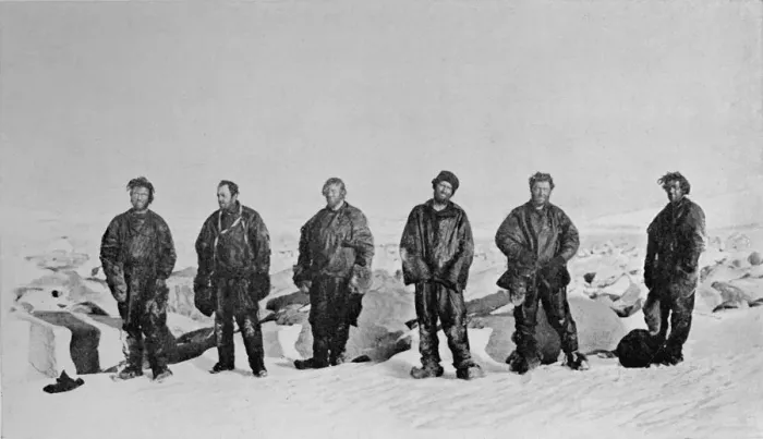 Framed Print : Group After Winter in Igloo, 1912, (1913). Artist: G Murray Levick Framed Print : Group After Winter in Igloo, 1912, (1913). Artist: G Murray Levick
