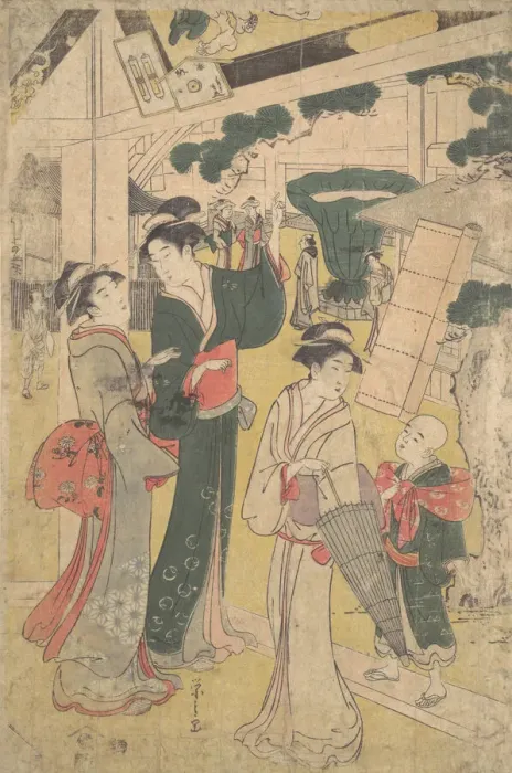 Framed Print : Group of women. Creator: Hosoda Eishi Framed Print : Group of women. Creator: Hosoda Eishi
