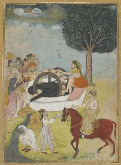 Framed Print : A Group of Women at a Well, late 17th century. Creator: Unknown Framed Print : A Group of Women at a Well, late 17th century. Creator: Unknown