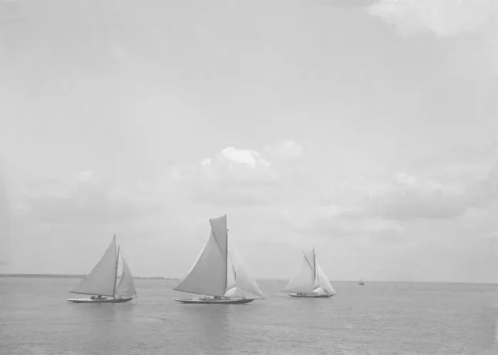 Framed Print : Group of yachts. Creator: Kirk & Sons of Cowes Framed Print : Group of yachts. Creator: Kirk & Sons of Cowes