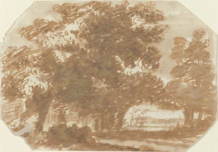 Framed Print : Grove of Trees, c. 1640. Creator: Claude Lorrain Framed Print : Grove of Trees, c. 1640. Creator: Claude Lorrain