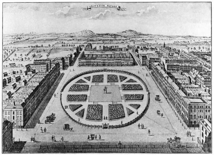 Framed Print : Grovenor Square, London, 18th century (1907) Framed Print : Grovenor Square, London, 18th century (1907)