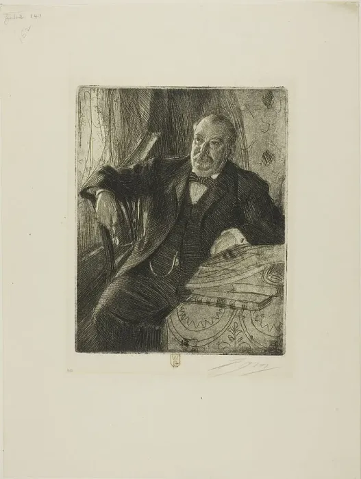 Framed Print : Grover Cleveland I, 1899. Creator: Anders Leonard Zorn Framed Print : Grover Cleveland I, 1899. Creator: Anders Leonard Zorn