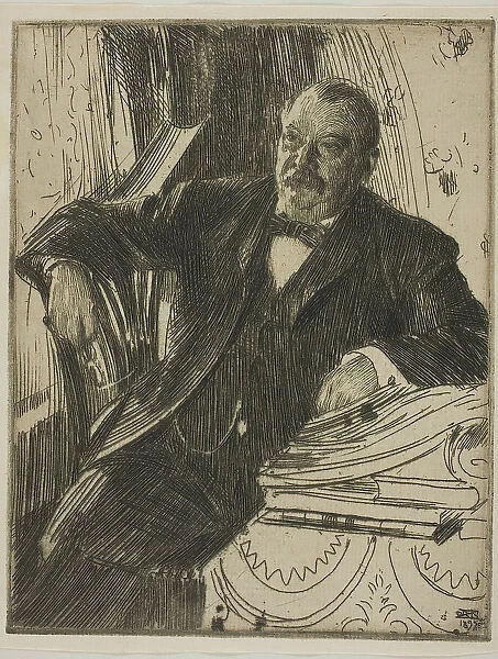 Grover Cleveland II, 1899. Creator: Anders Leonard Zorn