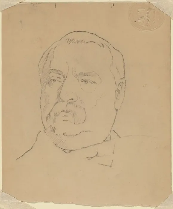 Framed Print : Grover Cleveland [recto]. Creator: Eastman Johnson