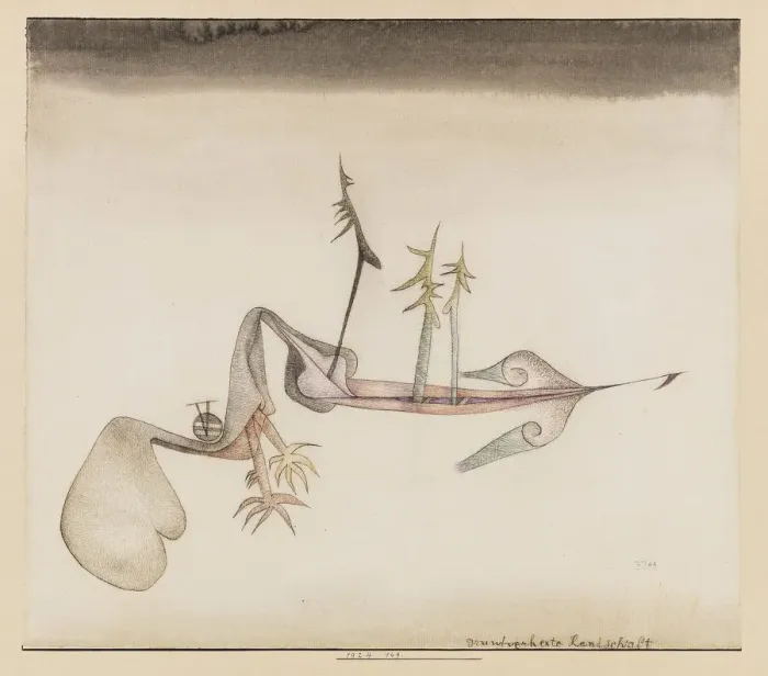 Framed Print : Grundverhexte Landschaft, 1924. Creator: Klee, Paul (1879-1940) Framed Print : Grundverhexte Landschaft, 1924. Creator: Klee, Paul (1879-1940)