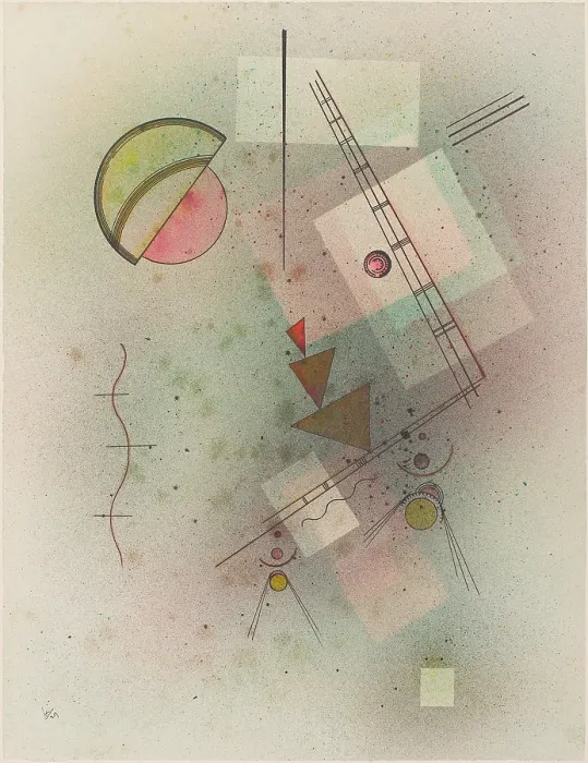 Framed Print : Gruner Duft (Green Smell), 1929. Creator: Kandinsky, Wassily Vasilyevich (1866-1944)
