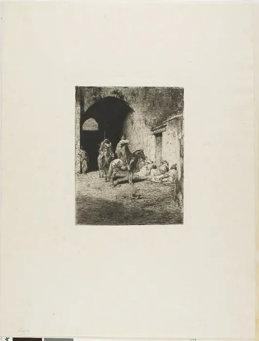Framed Print : Guard of the Casbah in Tetuan, n.d. Creator: Mariano Jose Maria Bernardo Fortuny y Carbo Framed Print : Guard of the Casbah in Tetuan, n.d. Creator: Mariano Jose Maria Bernardo Fortuny y Carbo