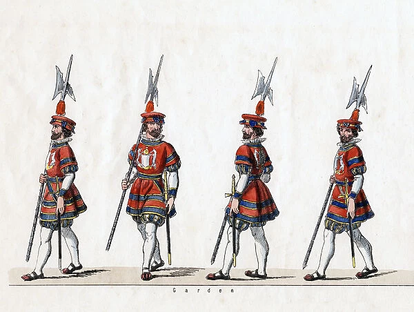 Guard, costume design for Shakespeares play, Henry VIII, 19th century